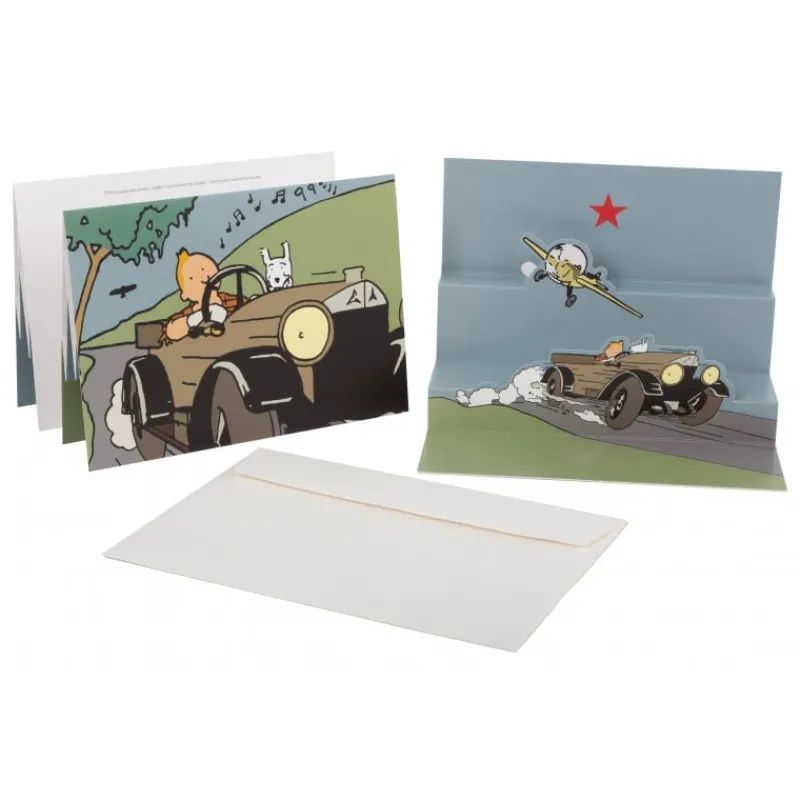 Discount Briefkaart Kuifje-De blauwe Amilcar Ansichtkaarten
