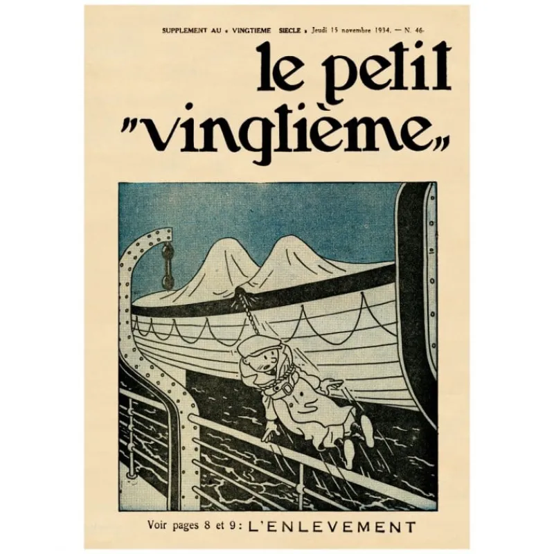 Shop Briefkaart Petit Vingtième n°46 - De blauwe Lotus Ansichtkaarten