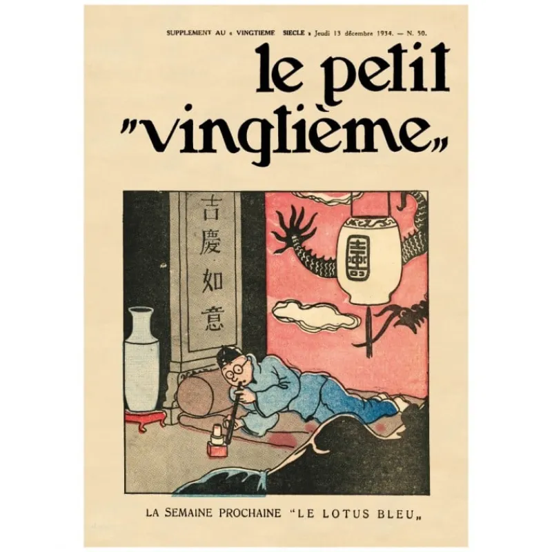 Cheap Briefkaart Petit Vingtième n°50 - De blauwe Lotus Ansichtkaarten