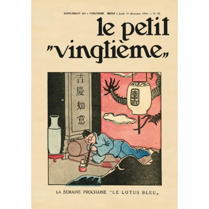 Best Poster-Petit Vingtième n°50-De blauwe Lotus Affiches