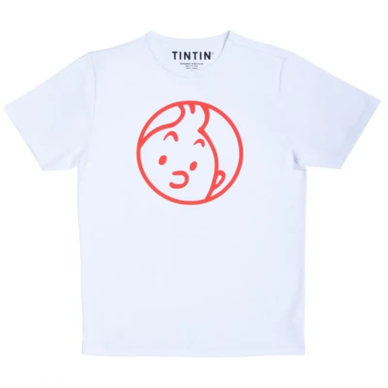 Hot T-shirt « Kuifje gezicht » wit Geschenkidee | T-shirts