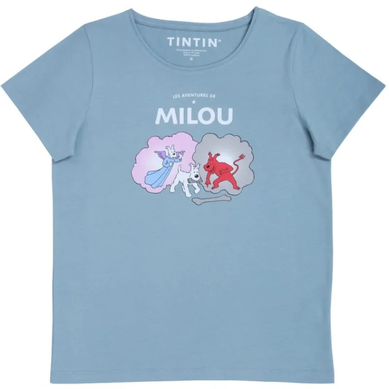 Flash Sale T-shirt "Bobbie engel en duivel" lichtblauw T-shirts